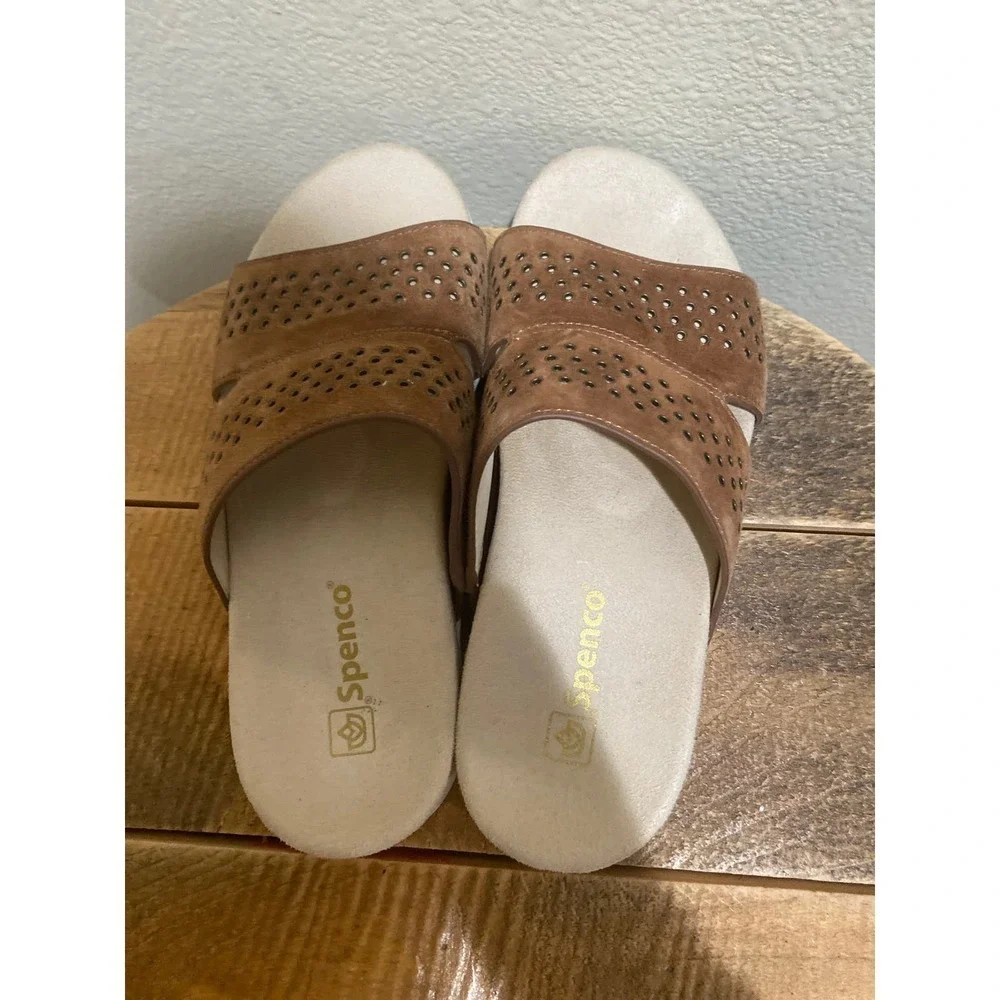 Spenco Twilight Stud Women's Comfort Sandals Brown 6.5 B